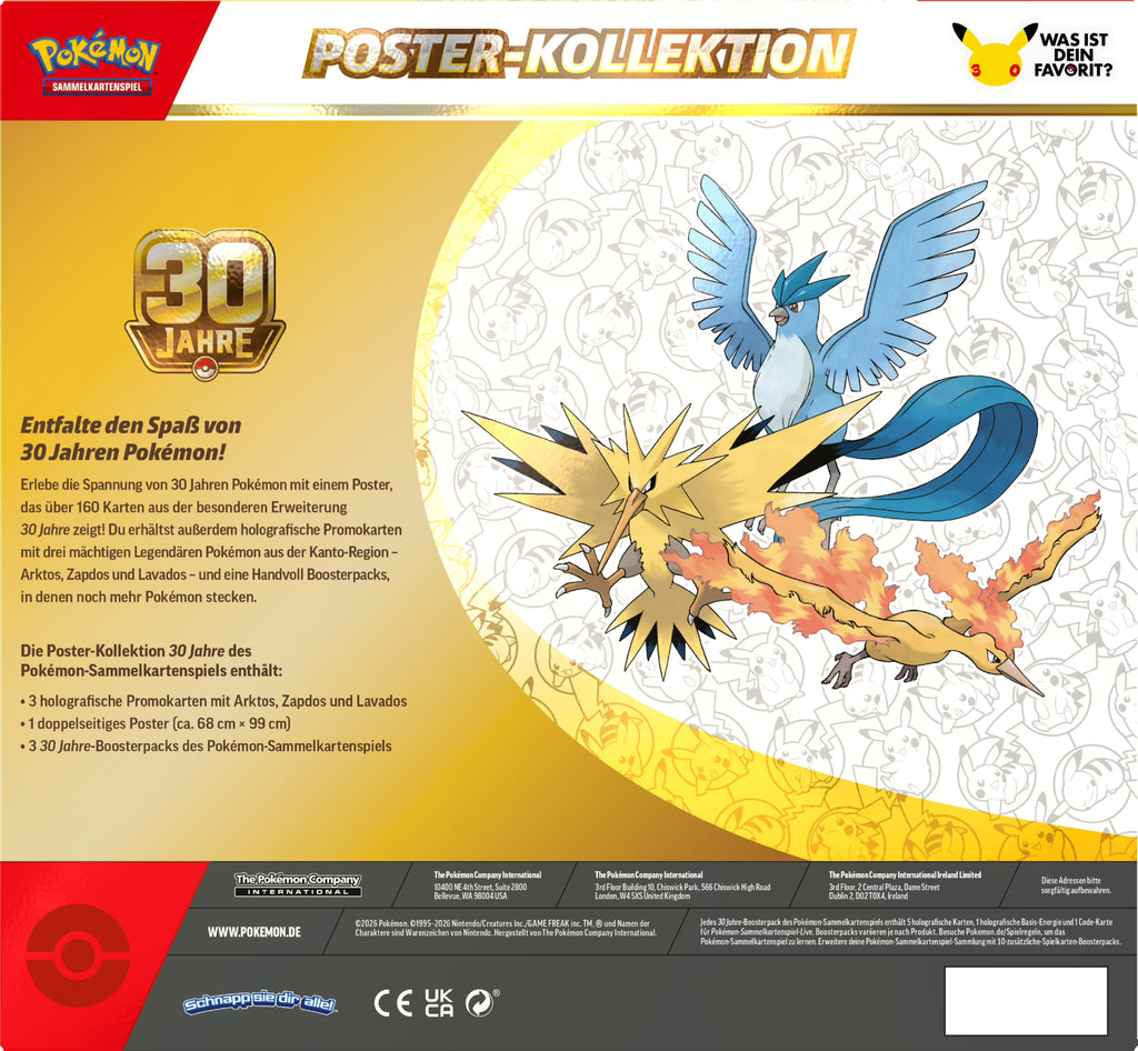 Pokémon 30 Jahre Poster-Kollektion