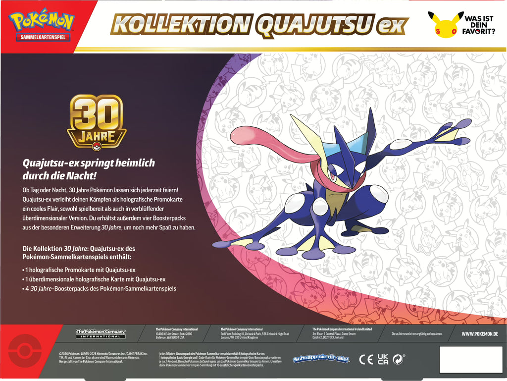 Pokémon 30 Jahre Quajutsu-ex Kollektion