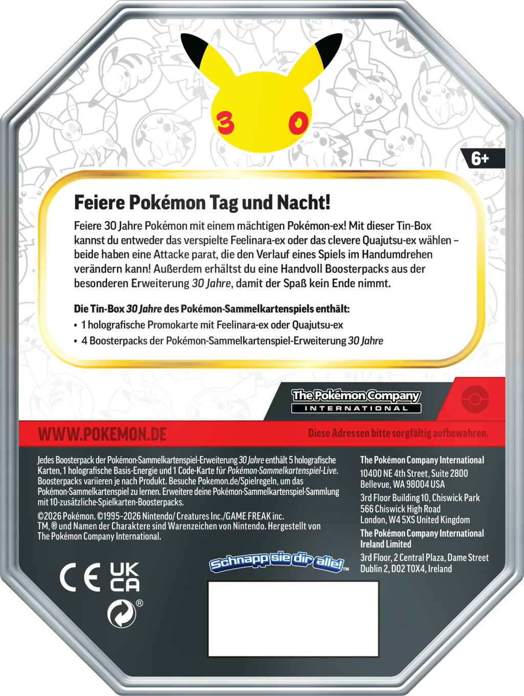 Pokémon 30 Jahre Tin #1 Tag