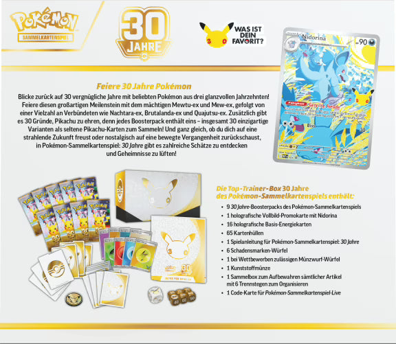 Pokémon 30 Jahre Top-Trainer-Box