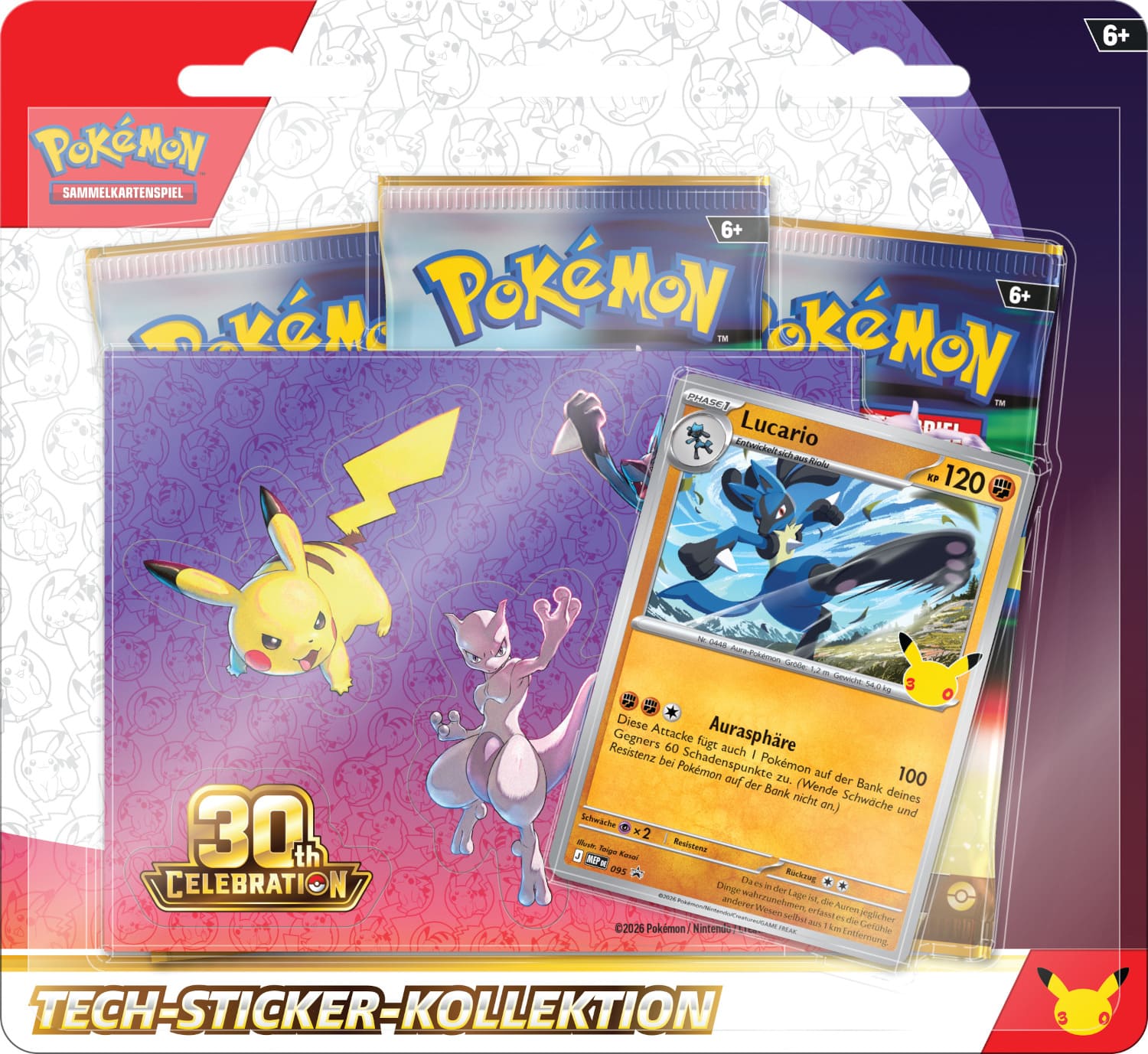 Pokémon 30 Jahre Tech-Sticker-Kollektion Lucario